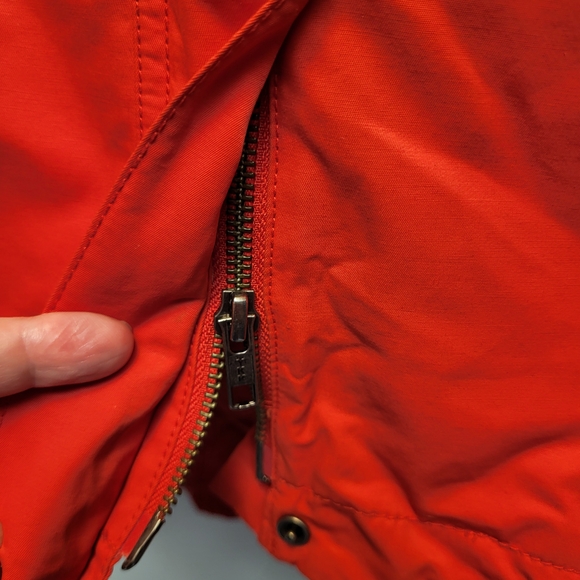 Eileen Fisher Red Utility Jacket Water-Resistant Stowaway Hood  Design - Size XS - Picture 4 of 7